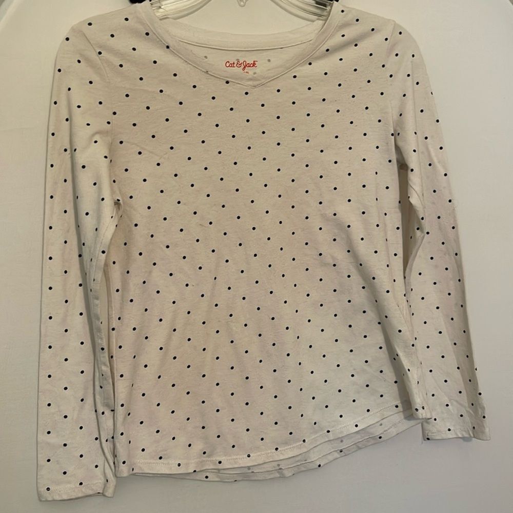 Cat & Jack polka dot long sleeve shirt